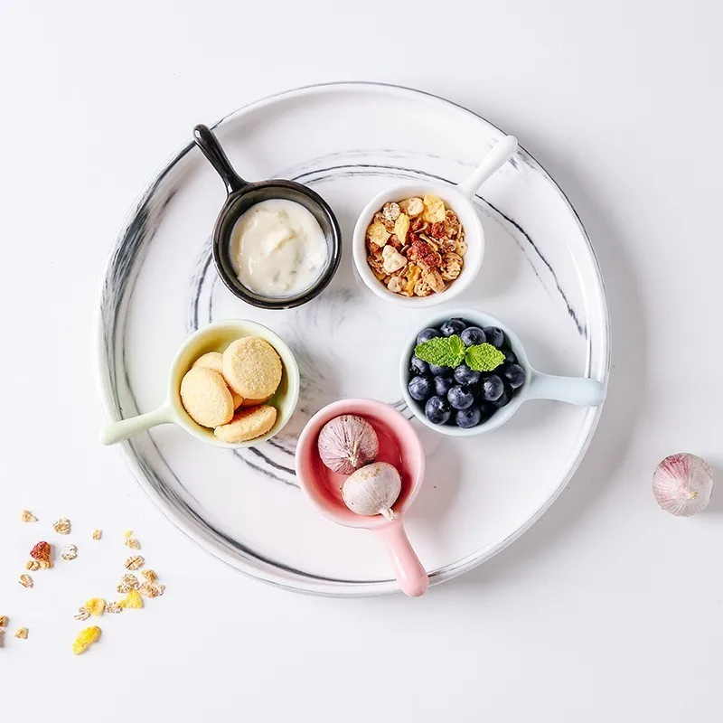 Оригинальность керамика цветная тарелка труба домашнее блюдо принести руку