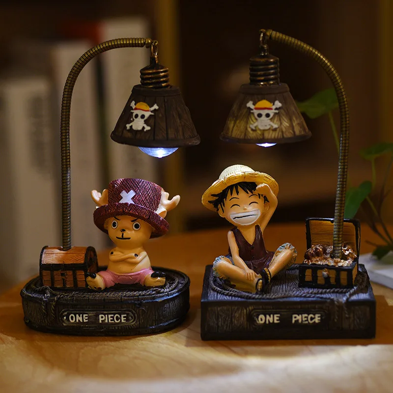 Светодиодные ночные светильники Луффи Тони ONE PIECE милая детская Ночная лампа для