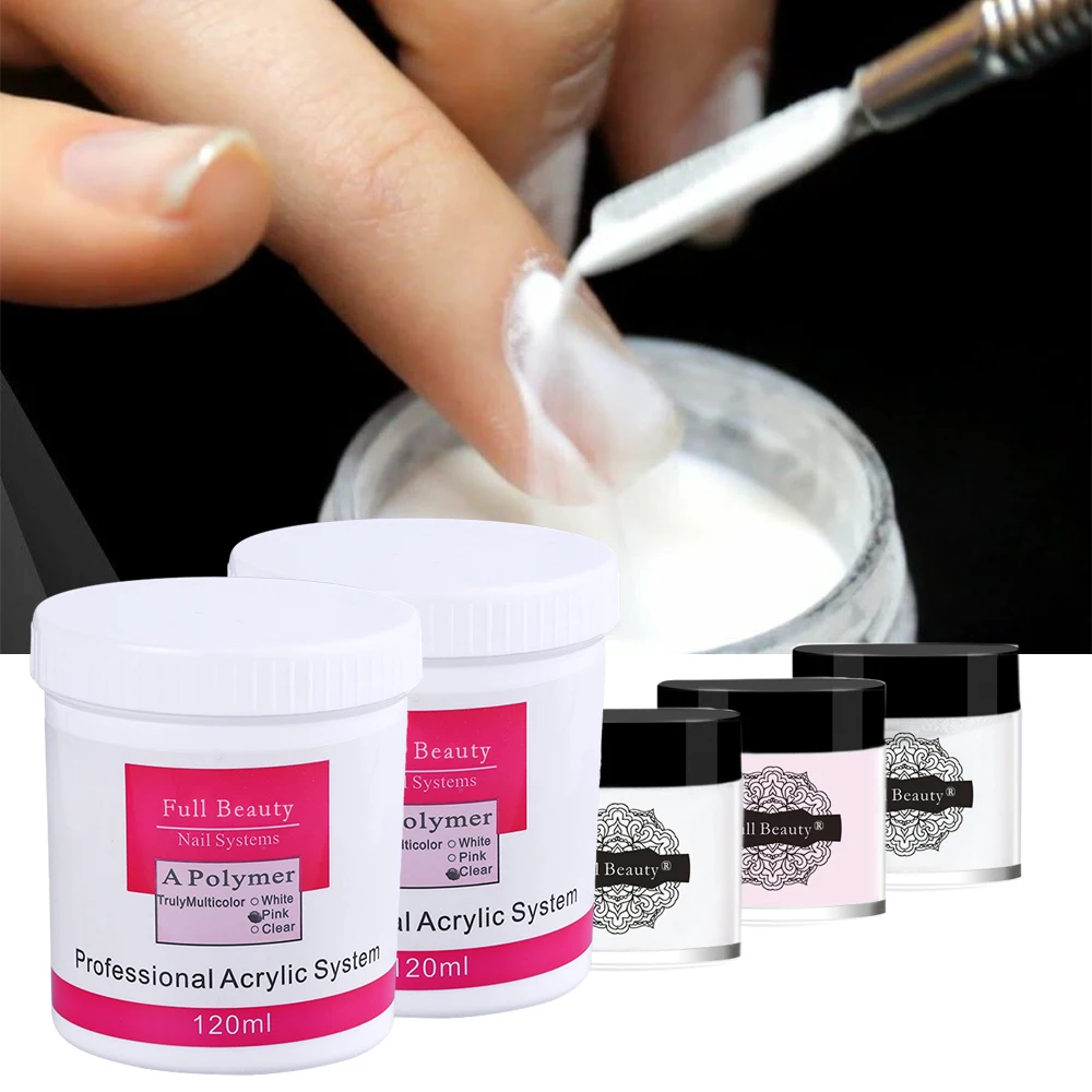 75 г акриловая пудра для ногтей прозрачная белая розовая Акриловая наращивания