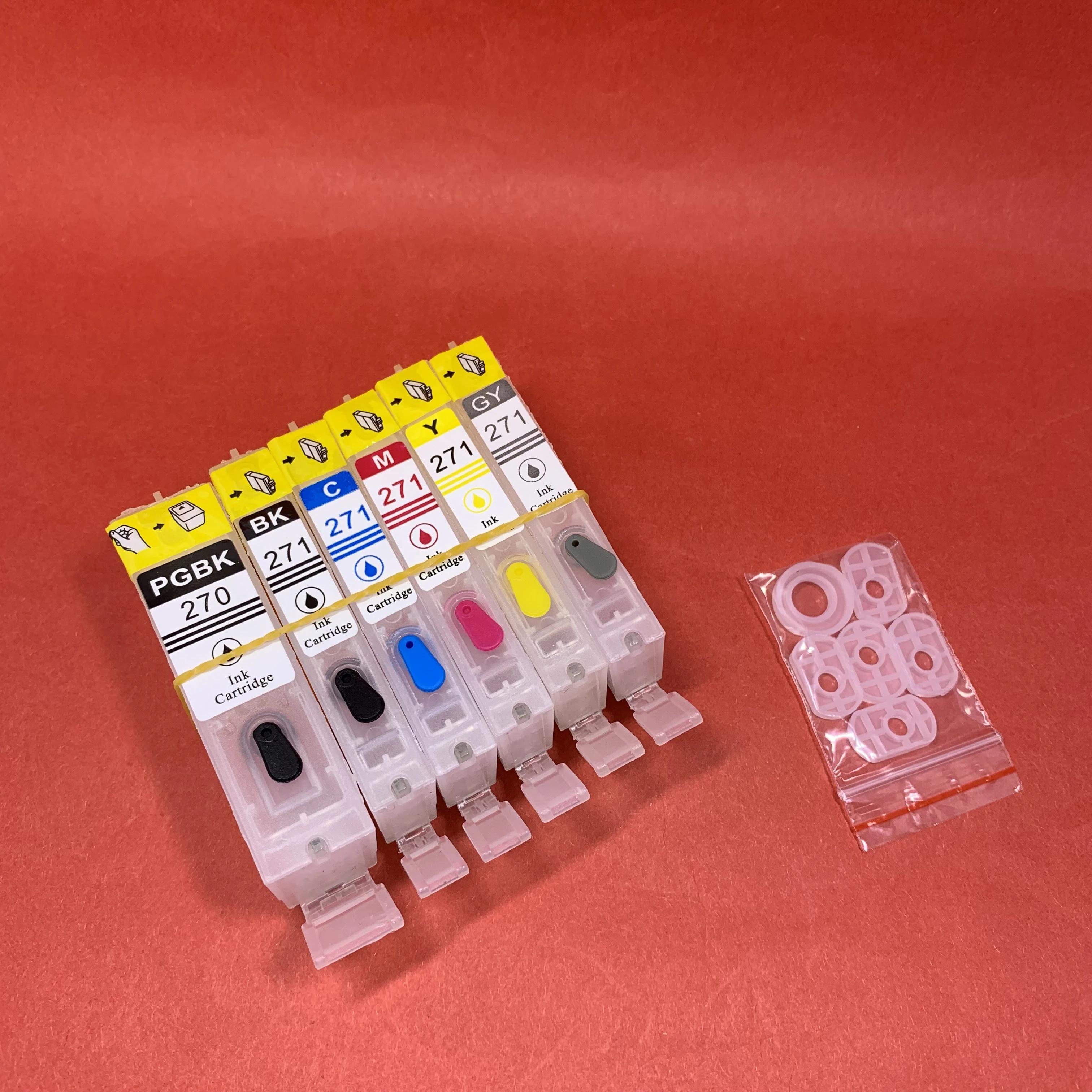 

6PCS Empty Refillable ink cartridge with ARC PGI-270XL CLI-271XL PGI-270 CLI-271 for Canon PIXMA MG7720 TS9020 TS8020 Printer