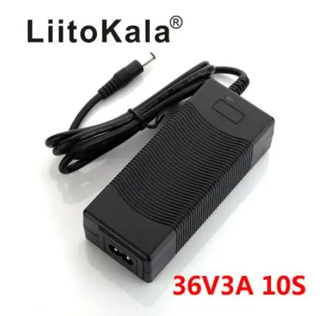 Liitokala 36V 3A battery charger Output 42V 2A Charger Input 100-240 VAC Lithium Li-ion Charger For 10S 36V Electric Bike