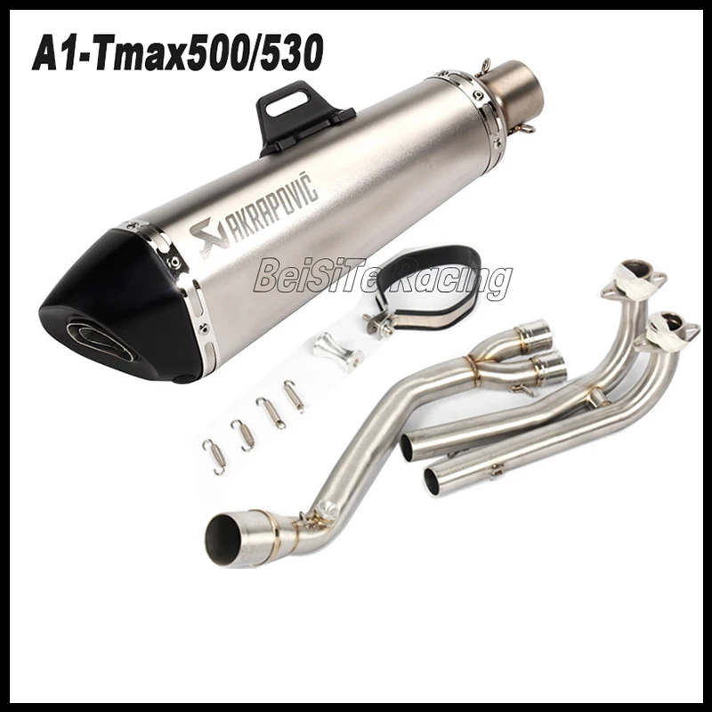 A1 Laser Logo Слипоны для Yamaha TMAX 530 TMAX 500 TMAX530 TMAX500 2008- TMAX мотоцикл Akrapovic глушитель Выхлопная система - Цвет: A1 Laser Logo