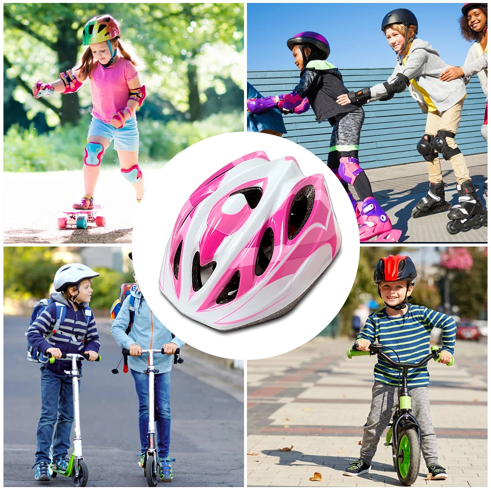 Регулируемый Детский защитный шлем для спорта на открытом воздухе скейтборда