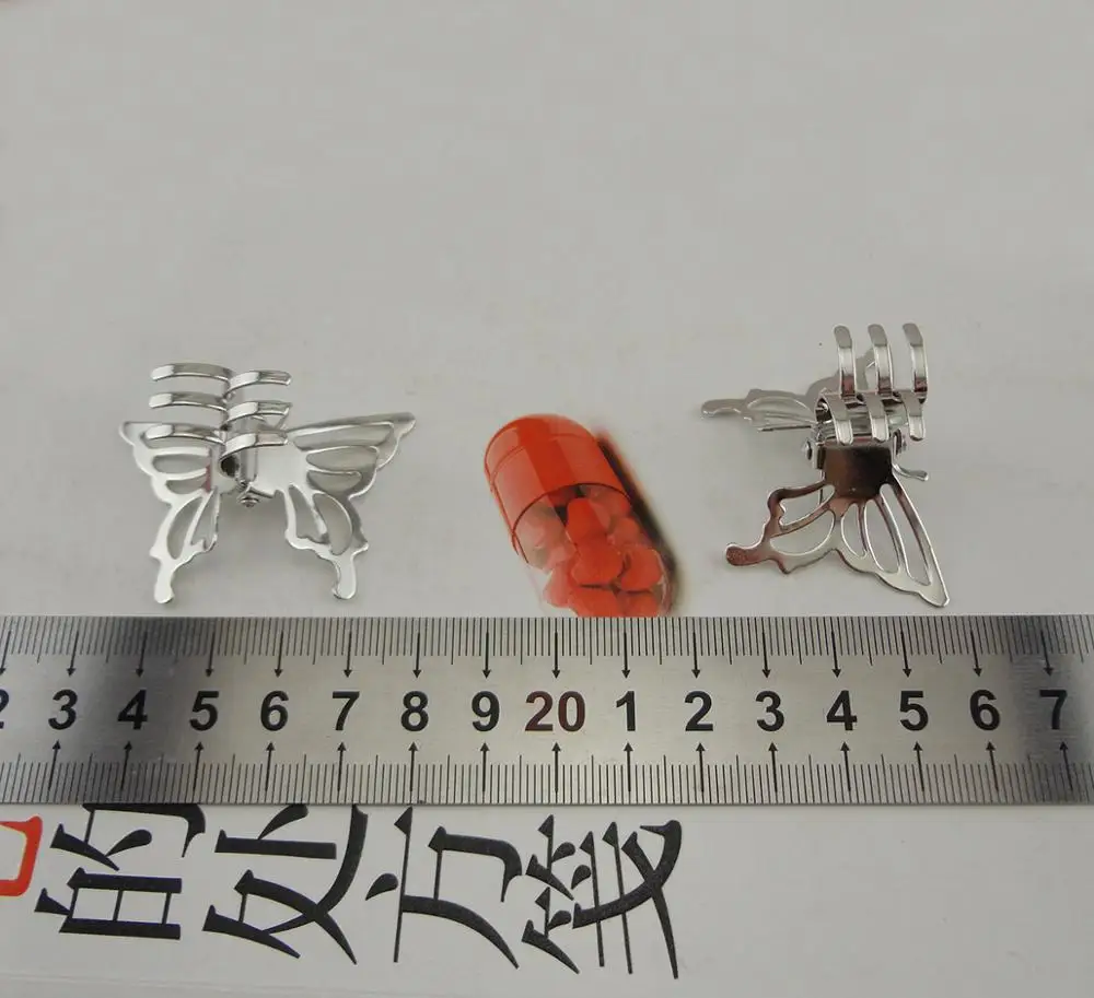 

10PCS 3.3cm*4.7cm Silver filigree butterfly plain metal hair claw clips clamps for women at lead free and nickle free,wholesales