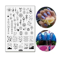 9 514 5cm nail art stamping plates constellation moon star necklace template diy plus size nail art image plates