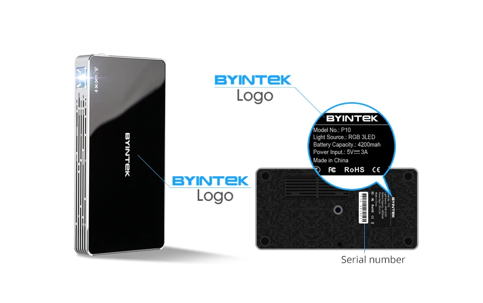 BYINTEK UFO P10 Портативный Умный домашний кинотеатр Android 7.1.2 OS Wifi мини HD светодиодный dlp проектор для Full 1080P MAX 4K для Iphone 11