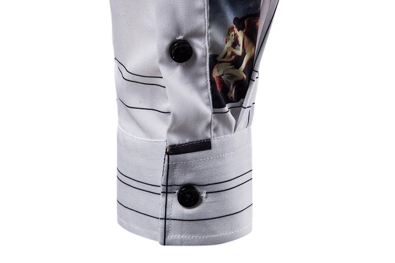 Мужские рубашки Европейский размер новая рубашка с принтом тонкая мужская