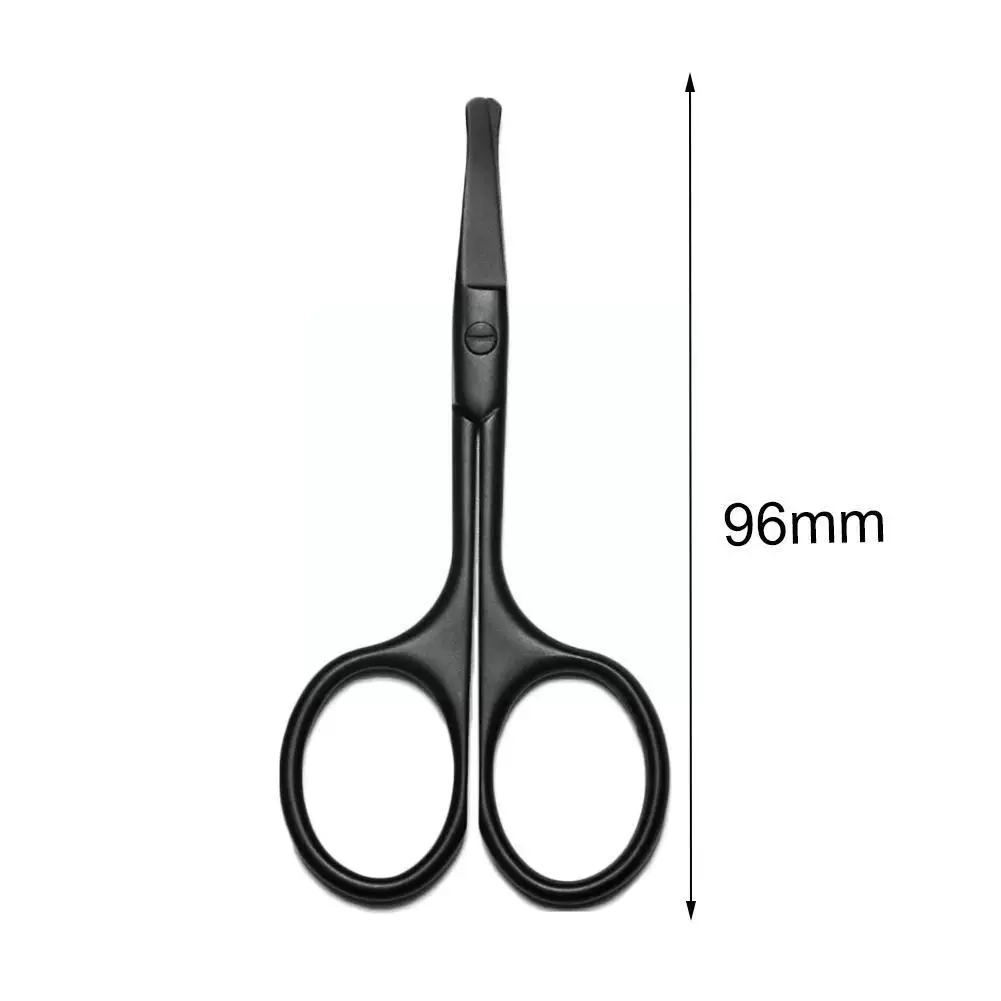 

Mini Portable Curled Mustache Nose Ear Hair Remover Trimmer Safety Scissor Tips Safety Cutting Black/silver/gold Y0C9