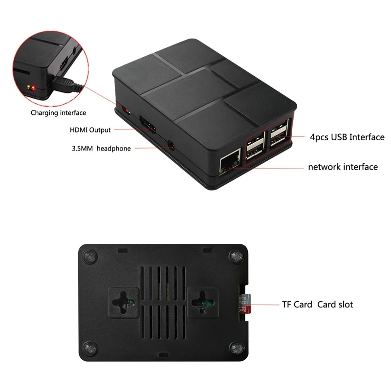 

Video Game Console HDMI 64GB Memory for Raspberry Pi 3B Game Player Pi-Boy 2.4G Wireless Built-in 10000 Games EU Plug