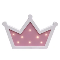 crown neon light sign cartoon queen princess kings shaped wall lamp battery powered led night light table lamp for birthday we