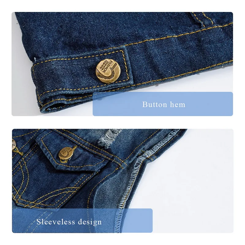 

Men Jean Sleeveless Jacket Vest Fashion Hip Pop Streetwear Dark Blue Denim Jeans Vest Plus Size 5XL Summer Cowboy Waistcoat