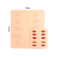 kzboy new 10pcs 3d makeup silicone lip practice skin microblading training fake lip skin microblading tattoo accessories