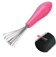 120pcslot straight massage comb clean paw curly comb shoe brush hair hook curling brush comb cleaner styling tools ha2120