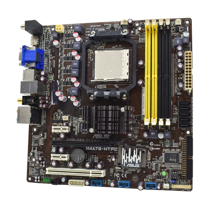 ASUS M4A78-HTPC Socket AM2 AMD 780G Desktop PC Motherboard DDR2 16G PCI-E X16 VGA DVI USB2.0 SATA2 uATX Phenom II/Athlon II CPUS
