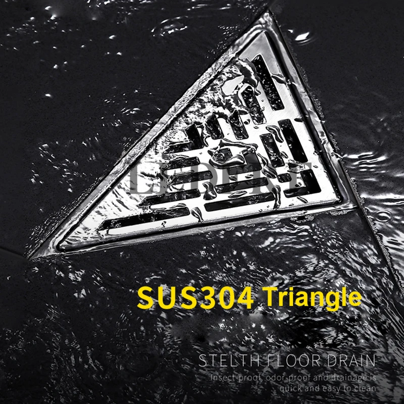LEDFRE треугольная Сливная крышка из нержавеющей стали для душа ванной комнаты