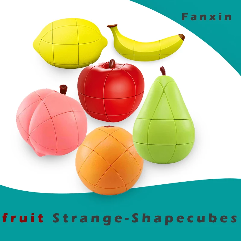 FanXin-cubo mÃ¡gico de frutas para niÃ±os, puzle de pera, limÃ³n, melocotÃ³n, naranja,...