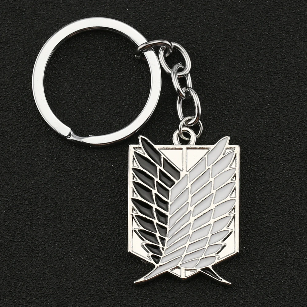 

Attack On Titan Keychain Wings of Liberty Freedom Scouting Legion Eren Keyring Key Holder Chain Ring New Anime Jewelry Wholesale