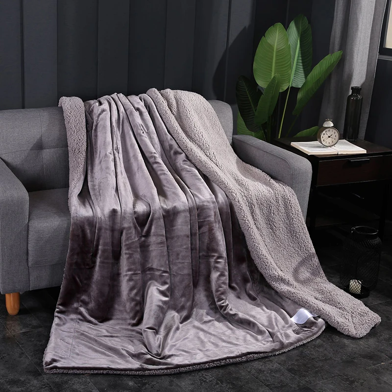 

Winter Thick Keep Warm Blanket Solid color Flannel Soft Sofa Throw Blanket for Home office Air conditioning Bedspread blankets