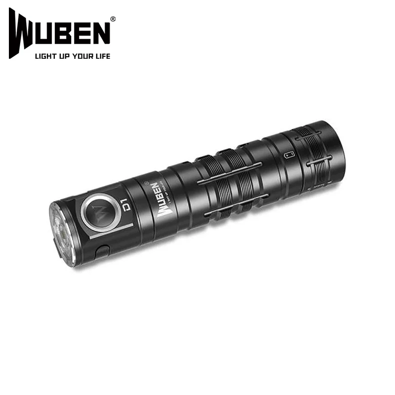 WUBEN D1 LED Flashlight 175 Degrees Super Flood Light  1100 Lumens 18650 Battery Type-C Charging Mobile Power Function