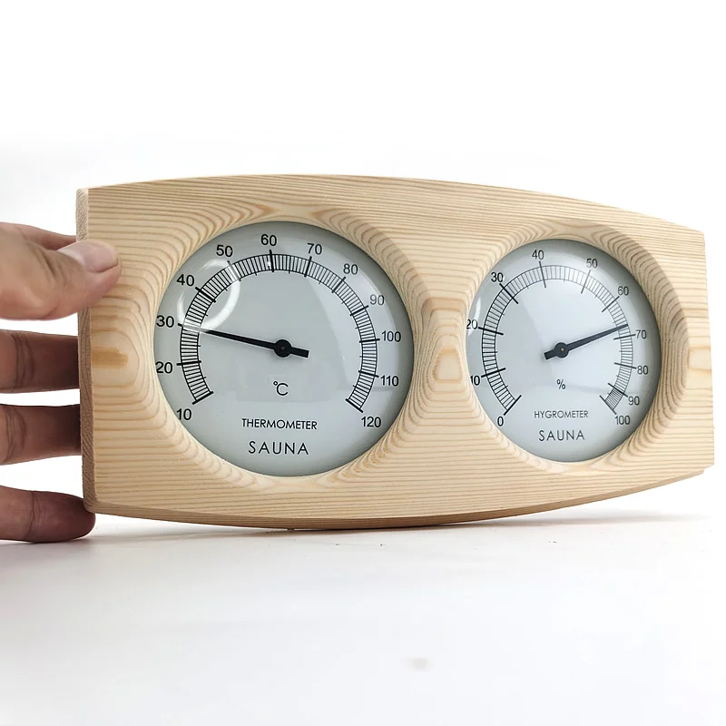 

Hot Sale Wood Sauna Hygrothermograph Indoor Thermometer Hygrometer Humidity