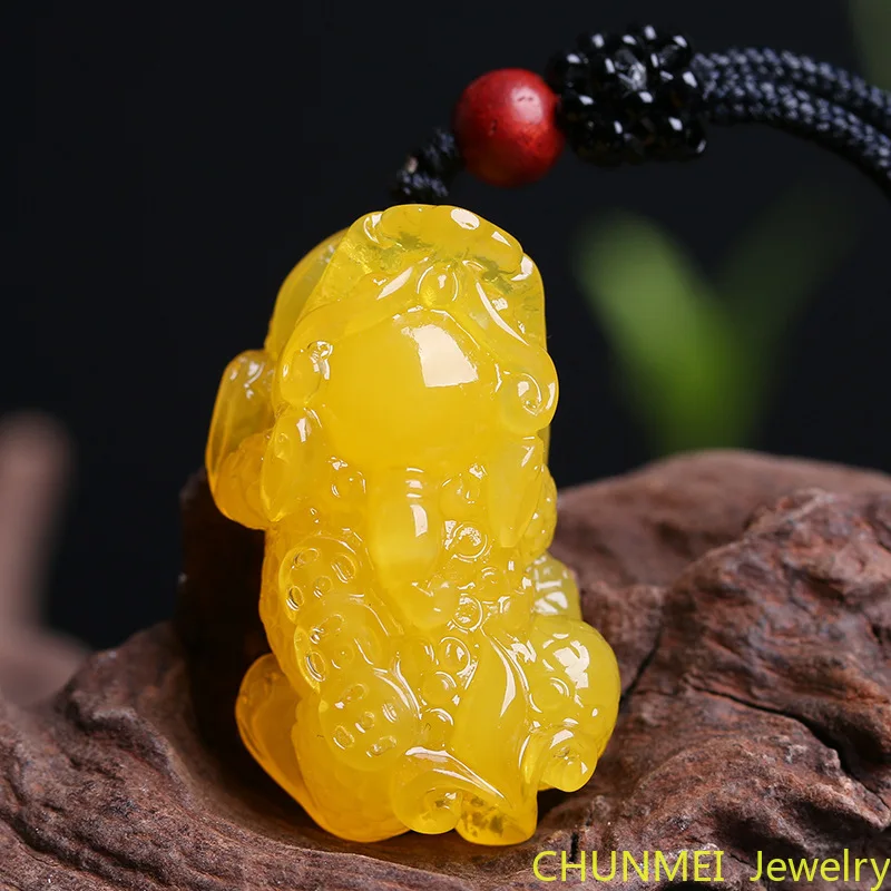 

Натуральный мед восковой кулон для мужчин и женщин старинный цветом пчелиного воска Янтарное ожерелье куриное масло желтое мерное