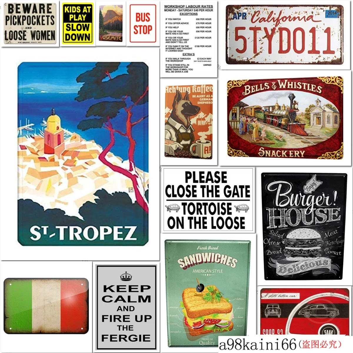 Жестяной знак новый металлический металлическая пластина Ностальгический