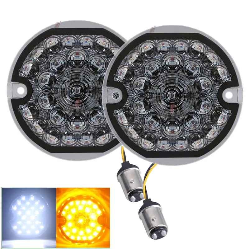 Светодиодсветильник поворотники для мотоциклов 12 В harley FLSTC FLHTC FLSTN FLHTK FLHT FLTR FLHR FLHRC|