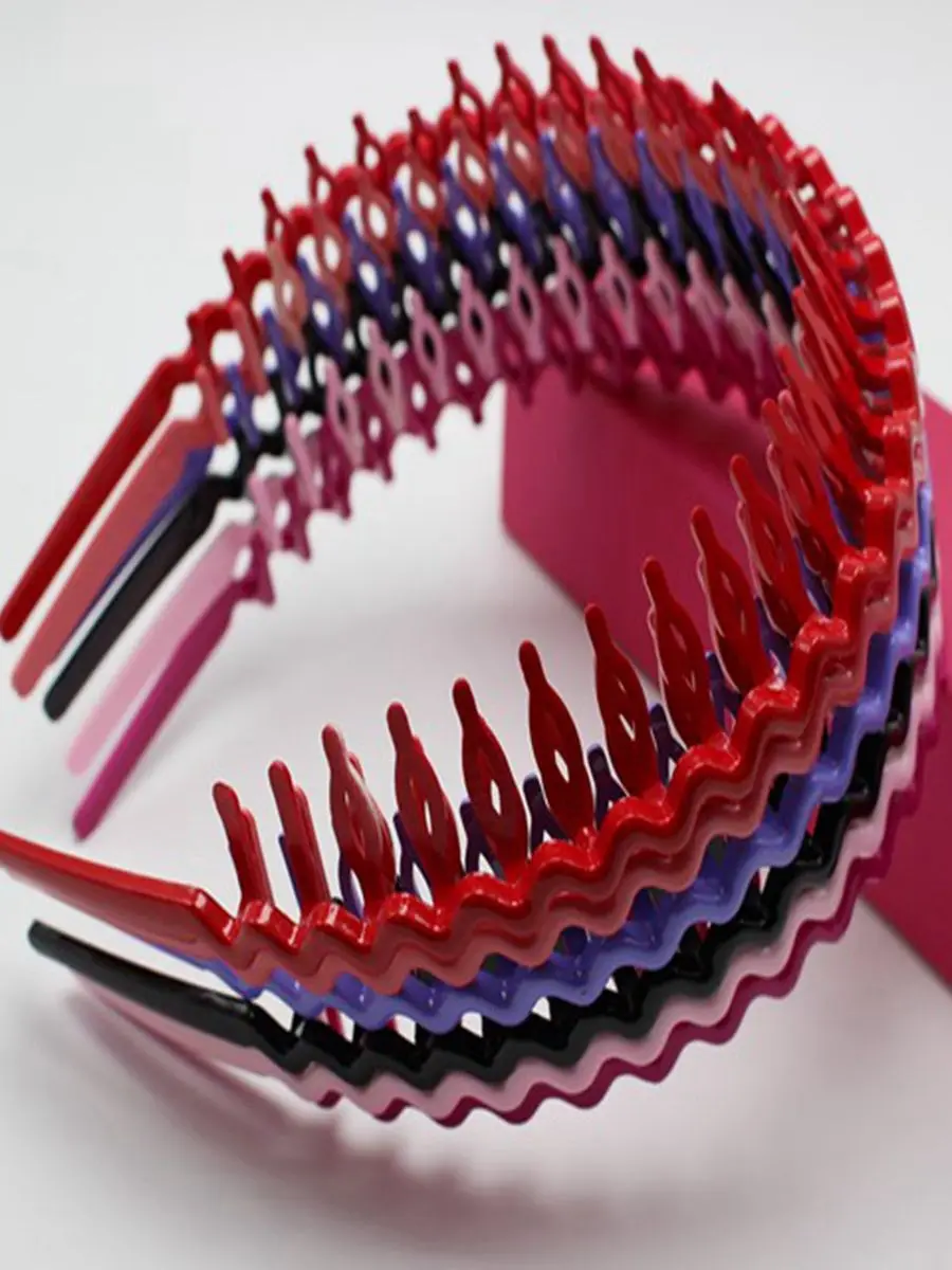 Аксессуары для волос пластиковый волнообразный ободок с зубчиками 8 цветов|headband