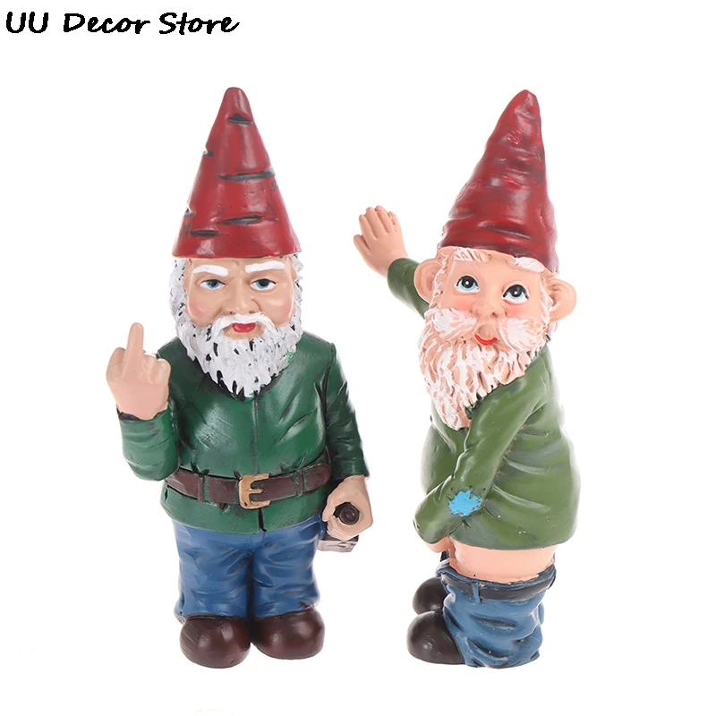 

Funny Resin Figurines Naughty Garden Gnome Garden Decoration Statue Gnome Decoration Villa Home Figurines Decoartion