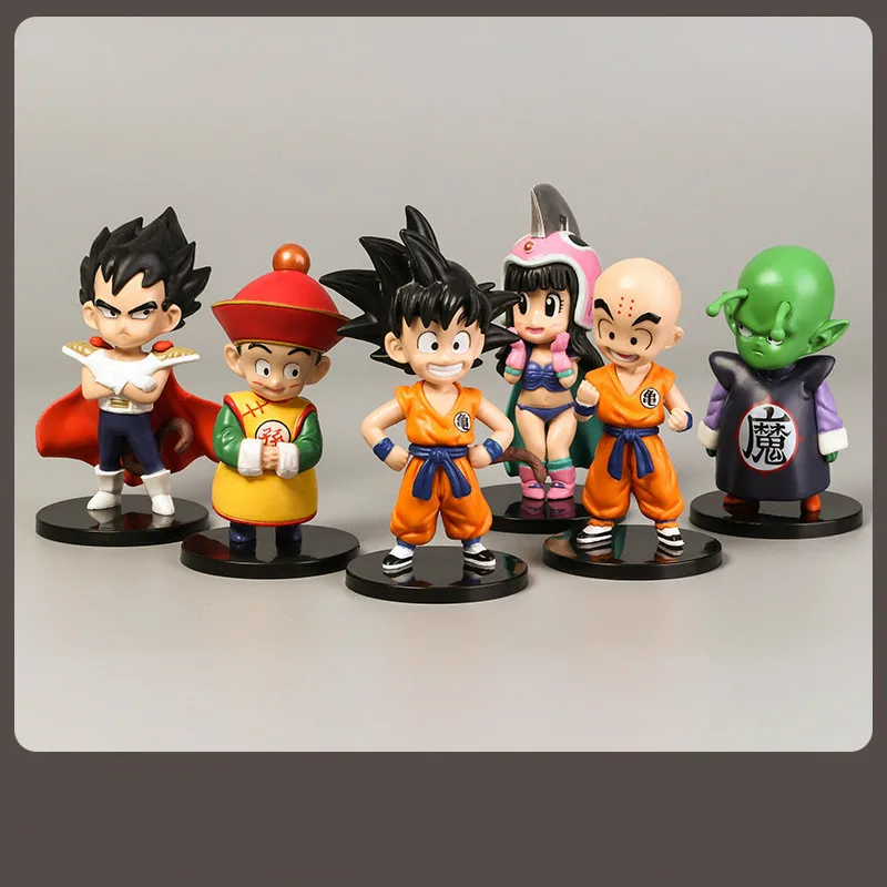 Dragon Ball Набор мультфильм 6 шт. набор ручной работы игрушка Гоку кукла Вегета модель