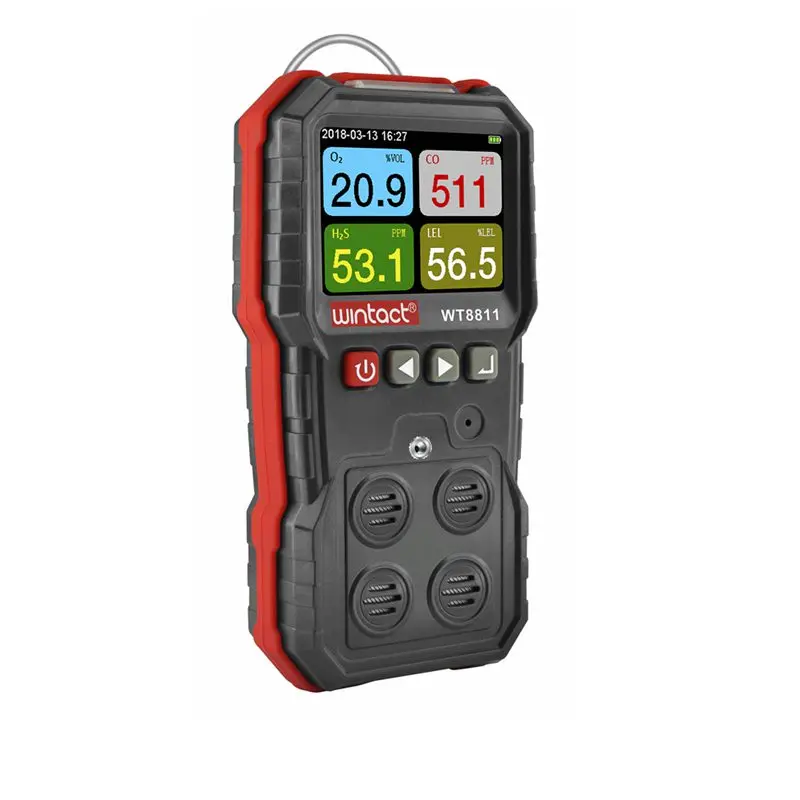 WT8811 многоканальный газоанализатор ручной кислород O2 сульфид водорода H2S окись