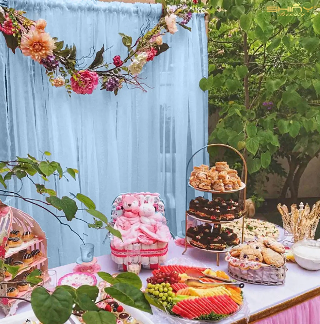 Шифоновый фон 29x78 дюймов шифоновая прозрачная занавеска Роскошная оконная для