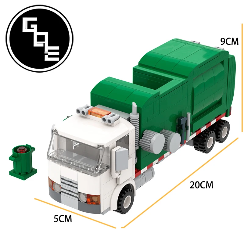 

High-Tech Super Car DIY City Sanitation vehicle Building Blocks Garbage Transport Truck Educational Bricks Toys For Kids Gifts