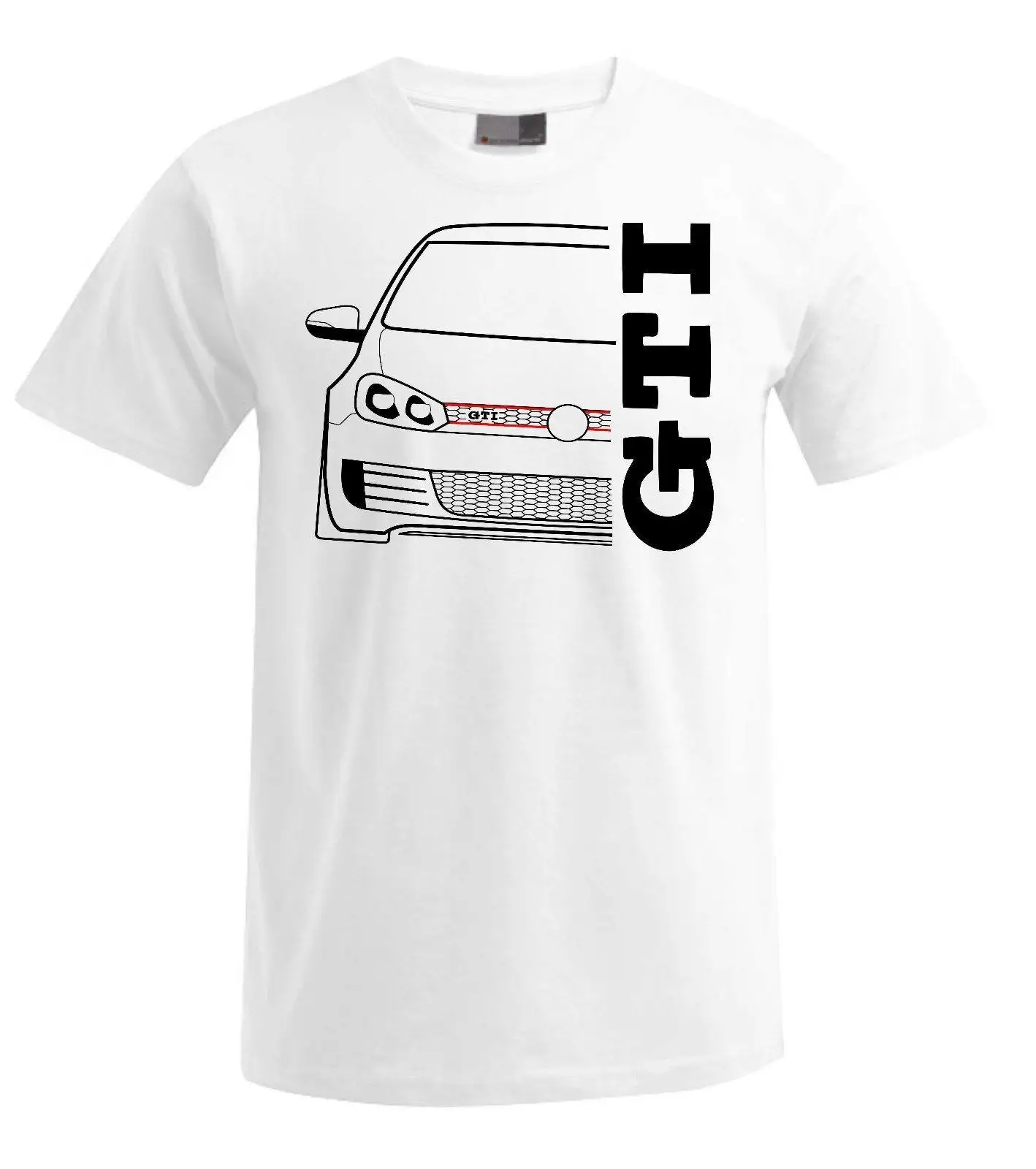 Herren футболка gti schriftzug Rot эмблема с логотипом Golf 1 2 3 4 5 6 7 Авто Футболка Одежда