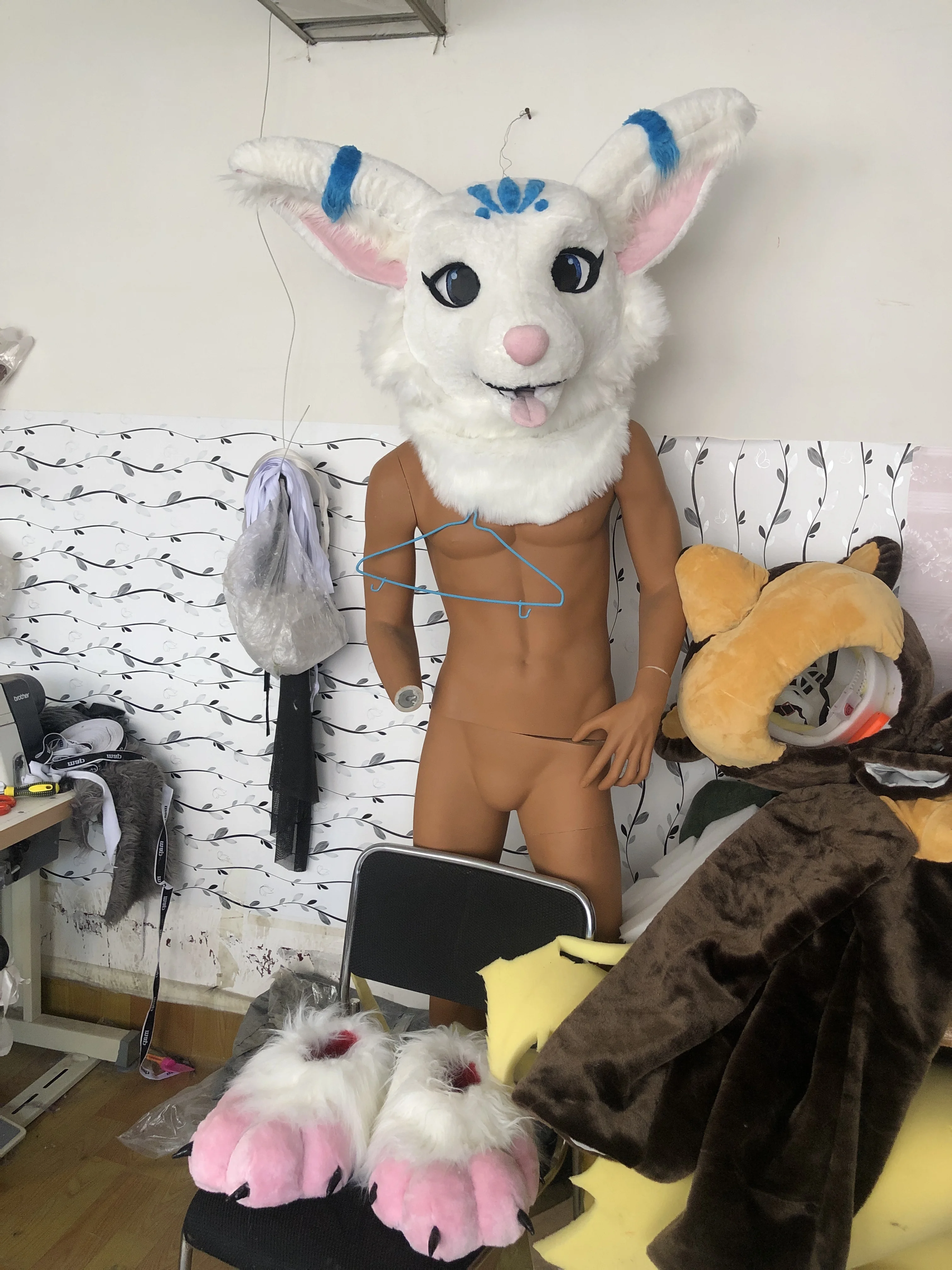 Brand New Head Gloves Shoes Dog Fox Fursuit Costume Fancy Dress Cosplay Birthday Party Christmas | Тематическая одежда и