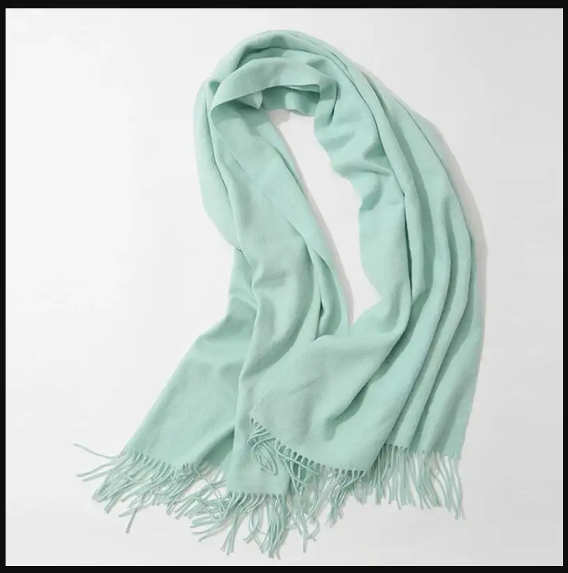 Брендовый однотонный зимний шарф толстые теплые женские шарфы кашемировые шали