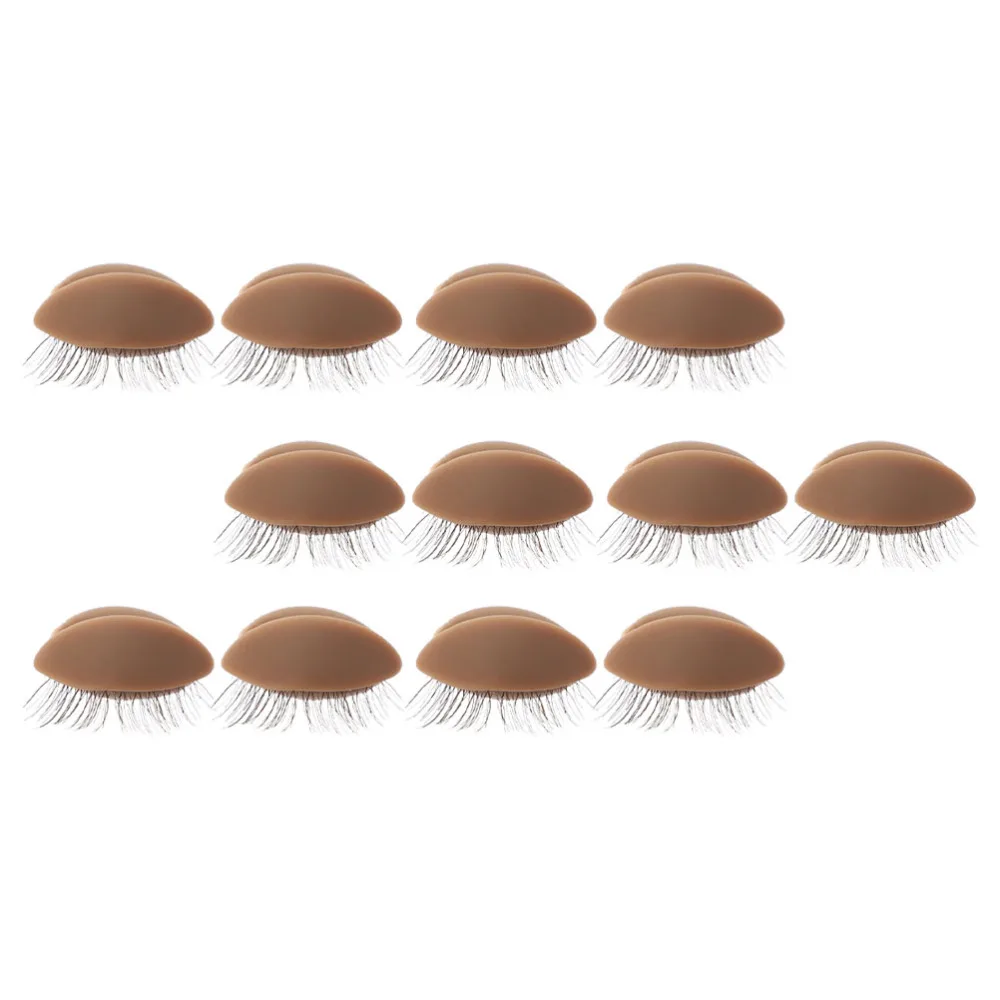 

6 Pairs Eyelash Mannequin Head Eyelash Extension Tool Makeup Practice Mannequin
