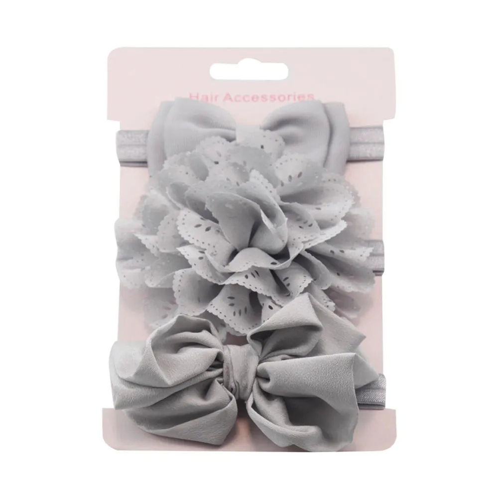 3pcs Baby Girl Headbands Elastic Floral Headband Hair Girls Bowknot Hairband Set Accessories Bandeau Bebe Fille | Детская одежда и