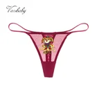 VarsbabyНовогодние трусы с принтом зодиака тигра, женские сетчатые сексуальные ультратонкие стринги