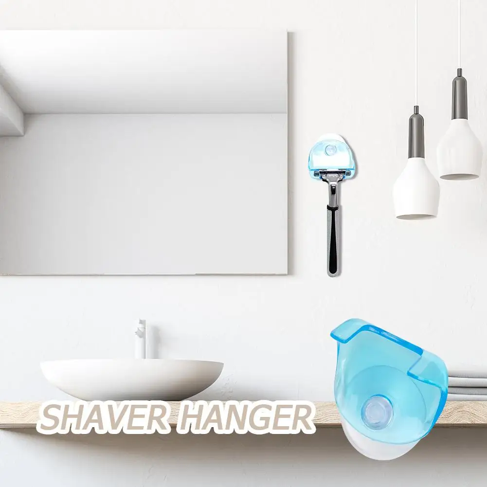 12pcs suction cup shaving razor holder plastic clear men shaving shaver storage hook shelf rack wall bathroom accessories free global shipping