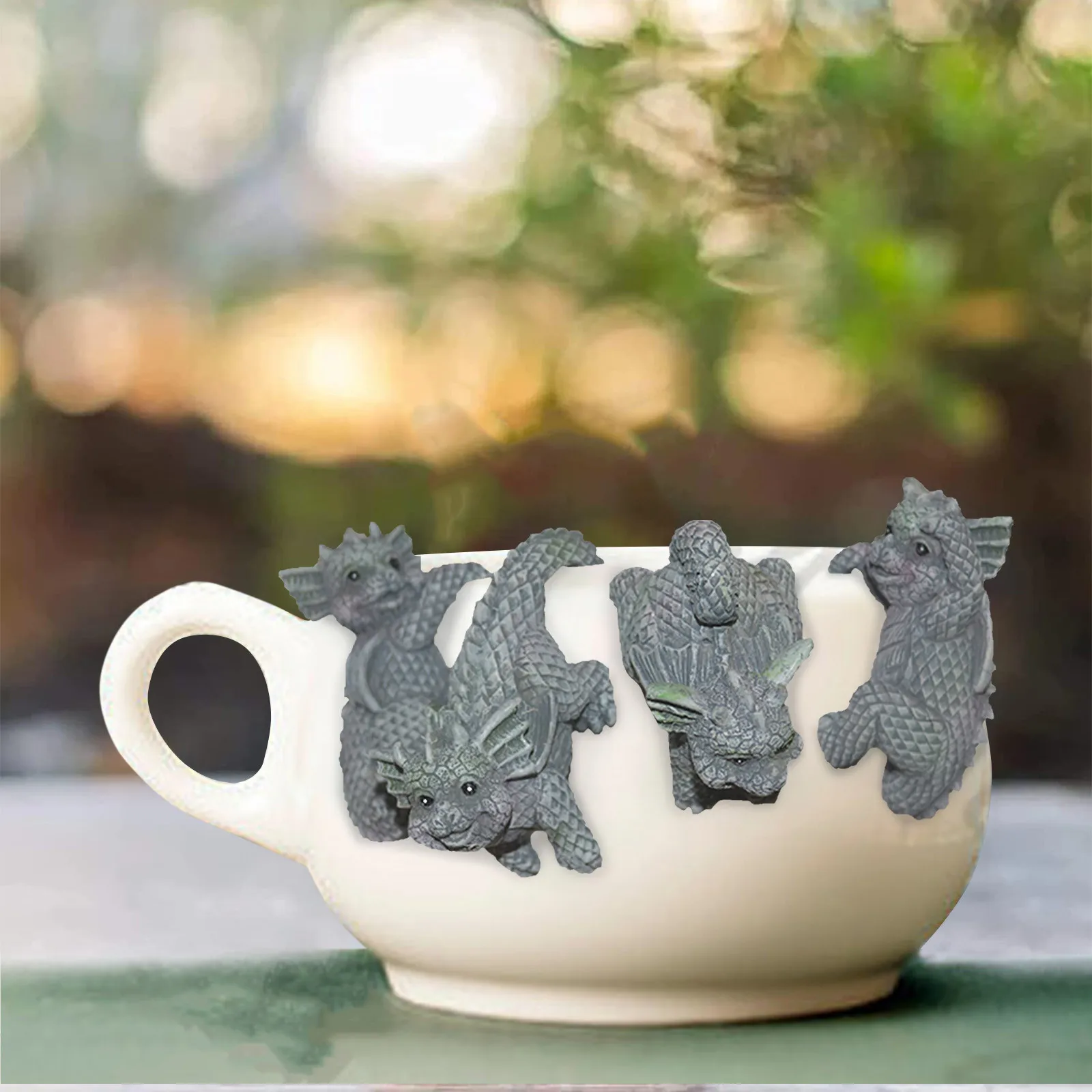 

Lovely Courtyard Dragon Sculpture Resin Decorative Outdoor Dragon Garden Statue Small Statue Figurine Micro Crafts Ornament