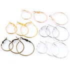 20 шт.лот 20 мм 25 мм 30 мм 5 цветов Круглый круглый обруч круглый большой круг обруч серьги DIY для женщин ювелирное изделие