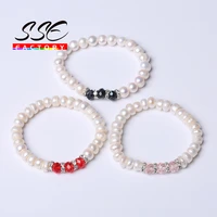beautiful fashion real natural freshwater pearl bracelets natural agates pearl bracelet for women party birthday jewelry gifts
