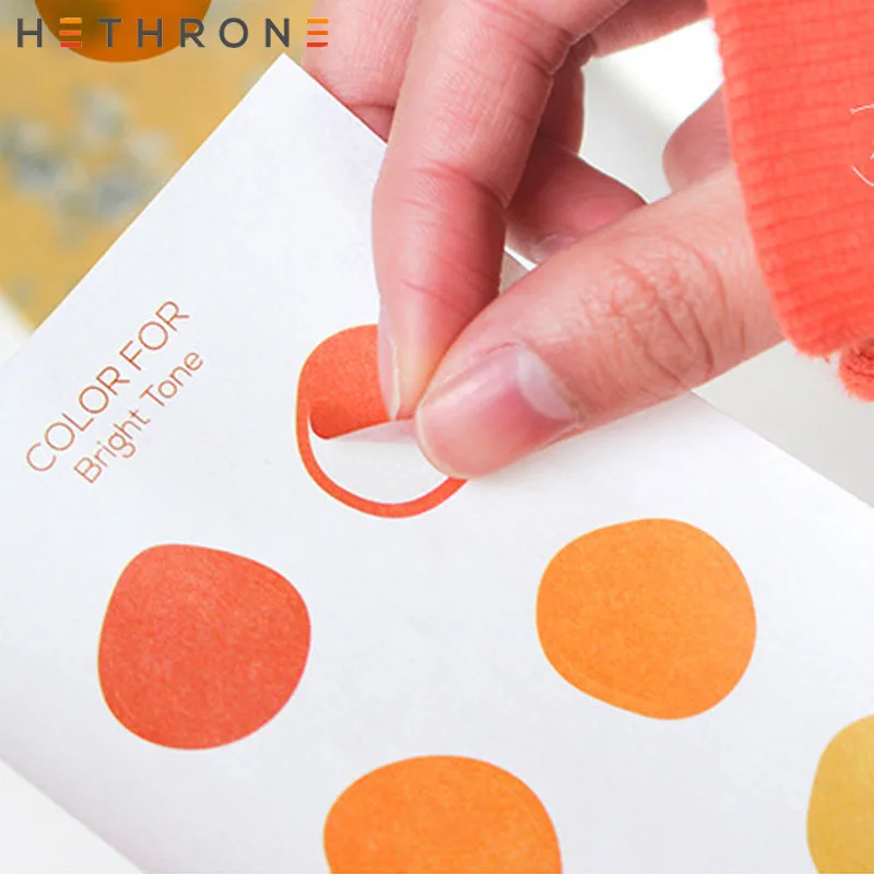 Красивые Мультяшные цветные нестандартные круглые бумажные этикетки hetron