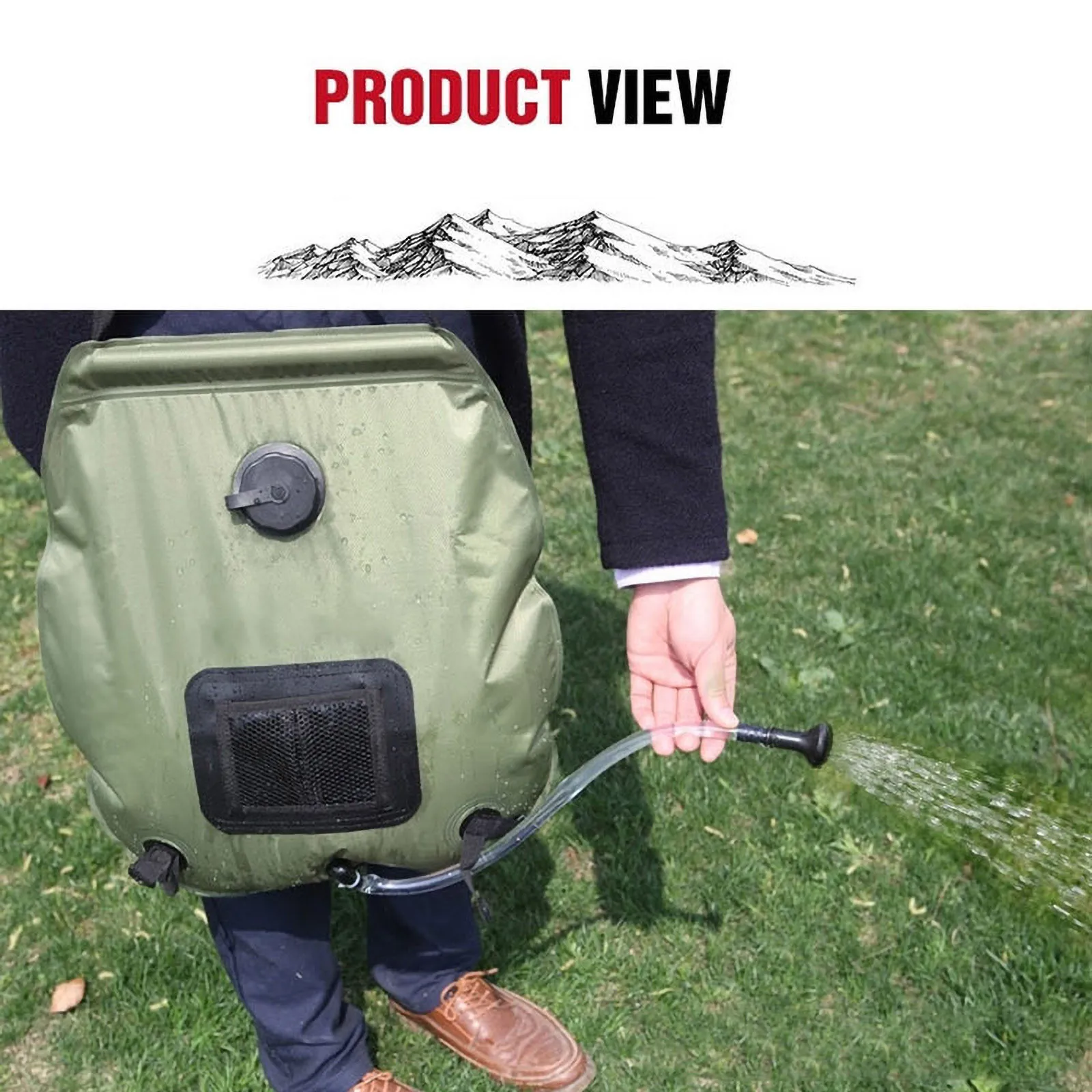 

Portable Heating Shower Bags Foldable 20L Solar Water Storage Bags Outdoor Camping Heating Shower Bathing Bag