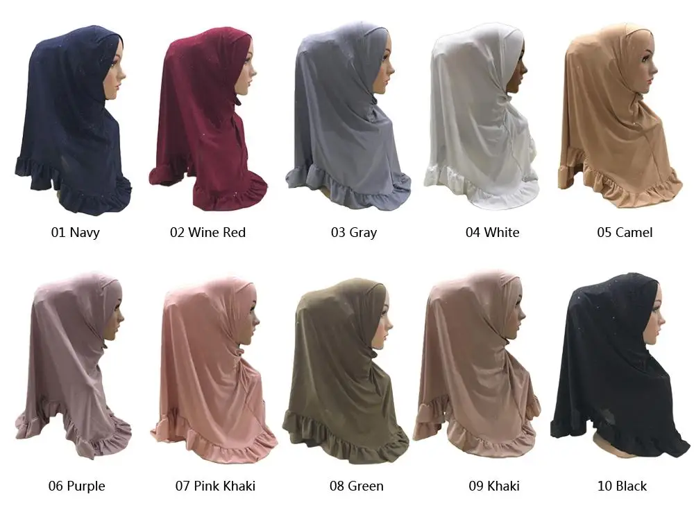 Один кусок Амира мусульманский женский хиджаб платок обертывание крест шарф