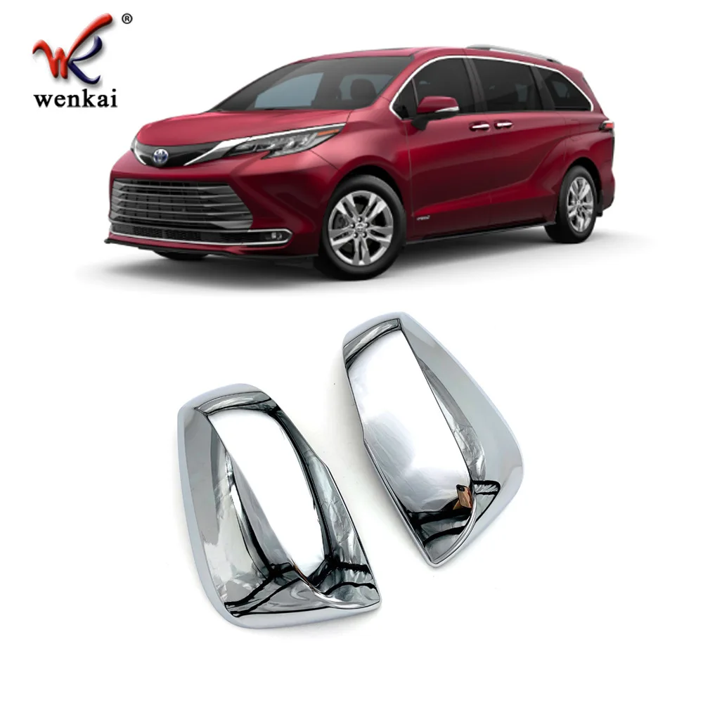 

Car Rearview Side Mirror Cover Cap Garnish For Toyota Sienna 2021 2022 Accessories