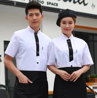 new arrival m 3xl unisex kitchen chef uniforms short sleeves breathable double breasted chef jacket aprons bakery food service