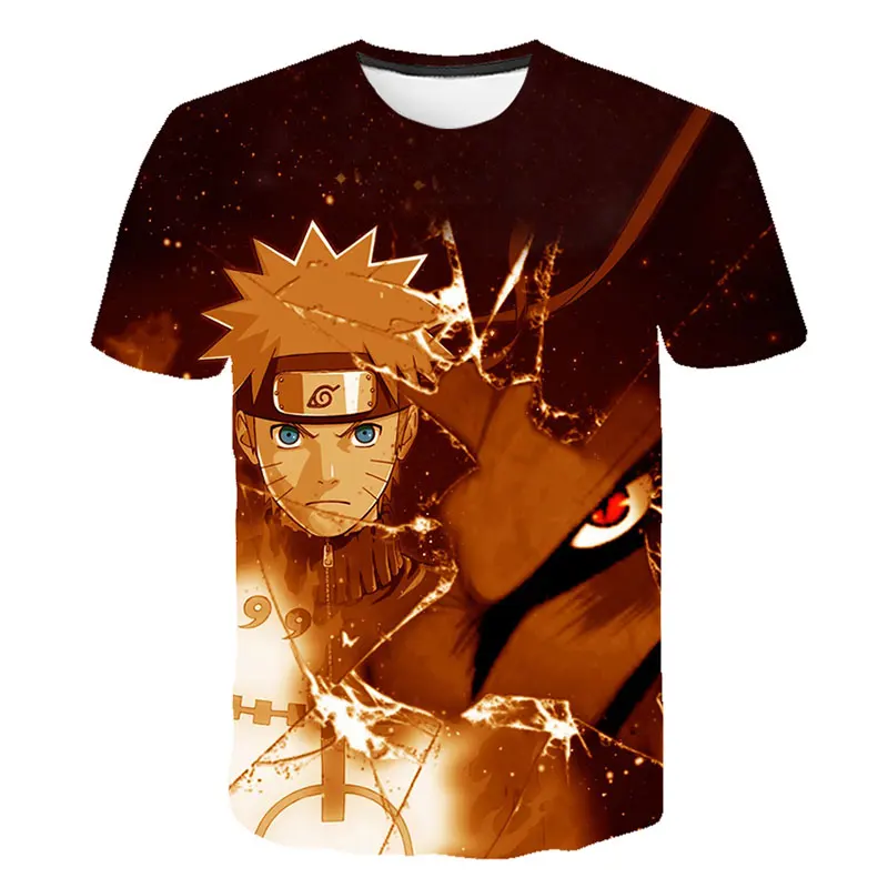 

New Japanese Anime shirt Naruto Cartoon Children's Tshirt Summer Short Sleeve Modal Boy Girl Baby T-shirt Brand tops Ninja Anime