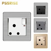 pssrise high power socket with switch stainless steel panel wall outlet household socket for air conditioning water heater 15a